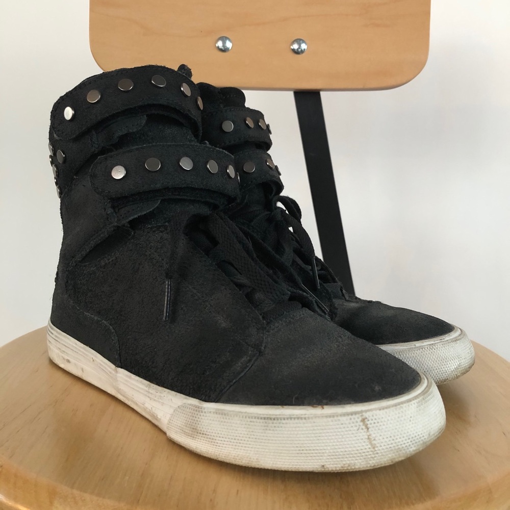 Supra Black Suede Hi Tops